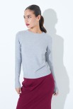 MAGLIA PARICOLLO LUREX GRIGIO