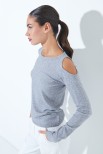 MAGLIA CUT OUT SPALLE GRIGIO