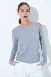 MAGLIA CUT OUT SPALLE GRIGIO