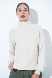 MAGLIA MEZZO COLLO BEIGE