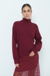 MAGLIA MEZZO COLLO BORDEAUX