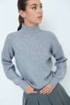 MAGLIA MEZZO COLLO GRIGIO MEDIO