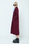 MAXI CARDIGAN CON TASCHE BORDEAUX