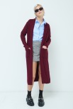 MAXI CARDIGAN CON TASCHE BORDEAUX