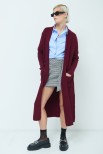 MAXI CARDIGAN CON TASCHE BORDEAUX