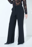 PANTALONE FLARE CON ELASTICO DIETRO NERO