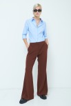 PANTALONE FLARE CON ELASTICO DIETRO MORO