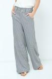 PANTALONE LARGO CON PINCE BLU