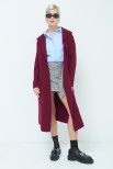 CARDIGAN CON CAPPUCCIO BORDEAUX