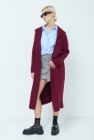 CARDIGAN CON CAPPUCCIO BORDEAUX