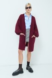 CARDIGAN A TRECCIA MANICA AMPIA BORDEAUX