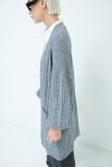 CARDIGAN A TRECCIA MANICA AMPIA GRIGIO MEDIO