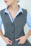 GILET STRASS P.MILANO GRIGIO MALANGE