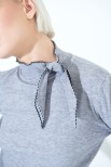 MAGLIA CON FIOCCO GRIGIO MEDIO