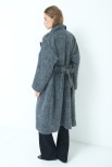 CAPPOTTO ACCAPPATOIO CON CINTURA GRIGIO