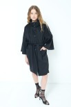 CAPPOTTO CON FONDO STONDATO NERO