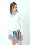 CARDIGAN BASIC SCOLLO V BURRO