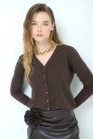 CARDIGAN BASIC SCOLLO V MORO