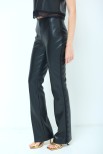 PANTALONE IN PELLE E PIZZO NERO