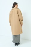 CAPPOTTO MONOPETTO MANICA CON PIEGHE CAMMELLO