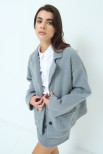 CAPPOTTO CORTO CON TASCHE GRIGIO