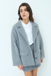 CAPPOTTO CORTO CON TASCHE GRIGIO