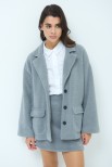 CAPPOTTO CORTO CON TASCHE GRIGIO