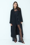 CAPPOTTO OVERSIZE LUNGO VISCOSA MISTO NERO