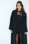 CAPPOTTO OVERSIZE LUNGO VISCOSA MISTO NERO