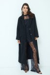 CAPPOTTO OVERSIZE LUNGO VISCOSA MISTO NERO