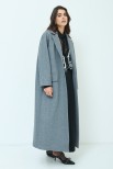 CAPPOTTO OVERSIZE LUNGO VISCOSA MISTO GRIGIO