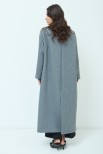 CAPPOTTO OVERSIZE LUNGO VISCOSA MISTO GRIGIO