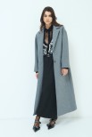 CAPPOTTO OVERSIZE LUNGO VISCOSA MISTO GRIGIO