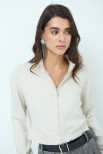 CARDIGAN ZIP LUREX BEIGE