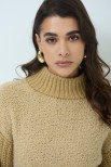 MAGLIA MEZZO COLLO BOUCLE BEIGE