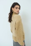 MAGLIA MEZZO COLLO BOUCLE BEIGE