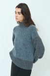 MAGLIA MEZZO COLLO BOUCLE GRIGIO MEDIO