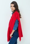 PONCHO CON INCROCIO ROSSO