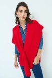 PONCHO CON INCROCIO ROSSO