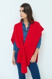 PONCHO CON INCROCIO ROSSO