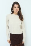 MAGLIA PARICOLLO TRAFORATO BEIGE