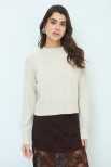 MAGLIA PARICOLLO TRAFORATO BEIGE