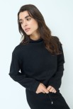 MAGLIA MEZZOCOLLO LUREX NERO