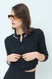 CARDIGAN CON STRASS NERO