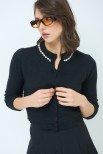 CARDIGAN CON STRASS NERO