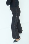 PANTALONE BANDA PIZZO NERO