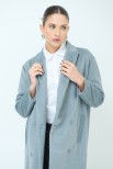 CAPPOTTO DOPPIO PETTO LUNGO OVER GRIGIO