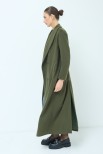 CAPPOTTO DOPPIO PETTO LUNGO OVER VERDE