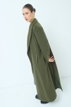 CAPPOTTO DOPPIO PETTO LUNGO OVER VERDE