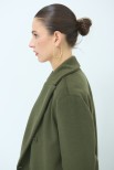 CAPPOTTO DOPPIO PETTO LUNGO OVER VERDE